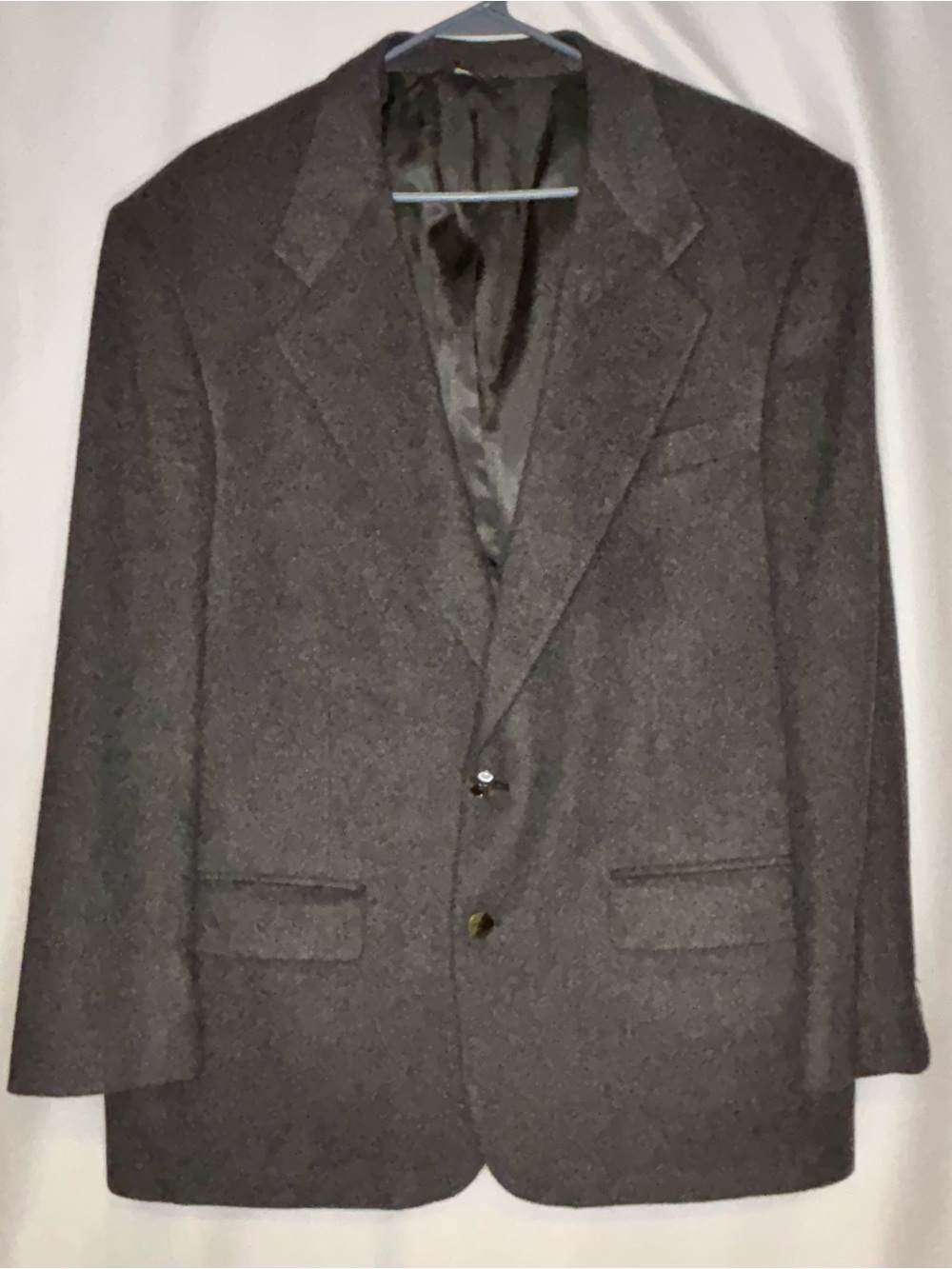 Pure Cashmere Dark Gray Sport Coat Blazer Jacket Sz 42R Vintage Dark Academia
